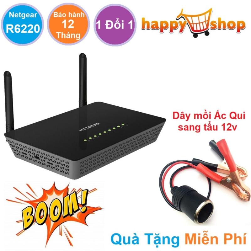 Bảng giá Bộ phát sóng Wifi router Tốc độ mạng cực cao NETGEAR R6220 Chuẩn AC 1200 Mbps Bảo hành 12 tháng 1 Đổi 1 Tặng kèm Bộ chuyển nguồn từ Ắc Quy sang tẩu sạc 12v cho ô tô Phong Vũ