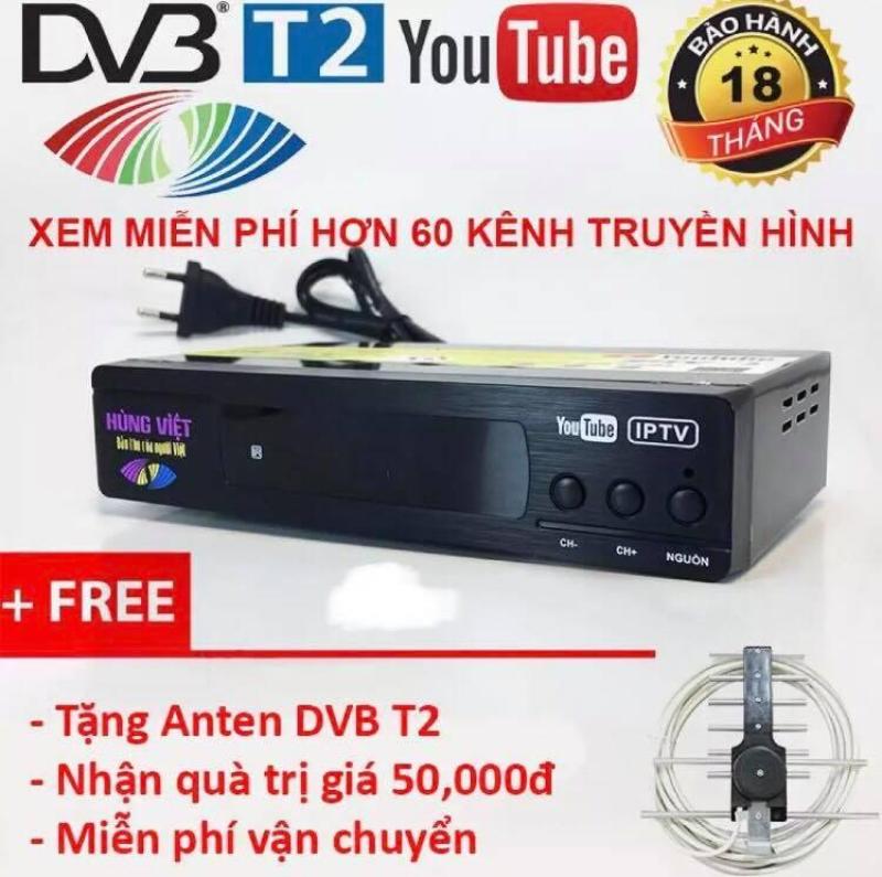 Đầu thu kỹ thuật số DVB-T2 HÙNG VIỆT TS-123 Internet KÈM ANTEN + 15M DÂY
