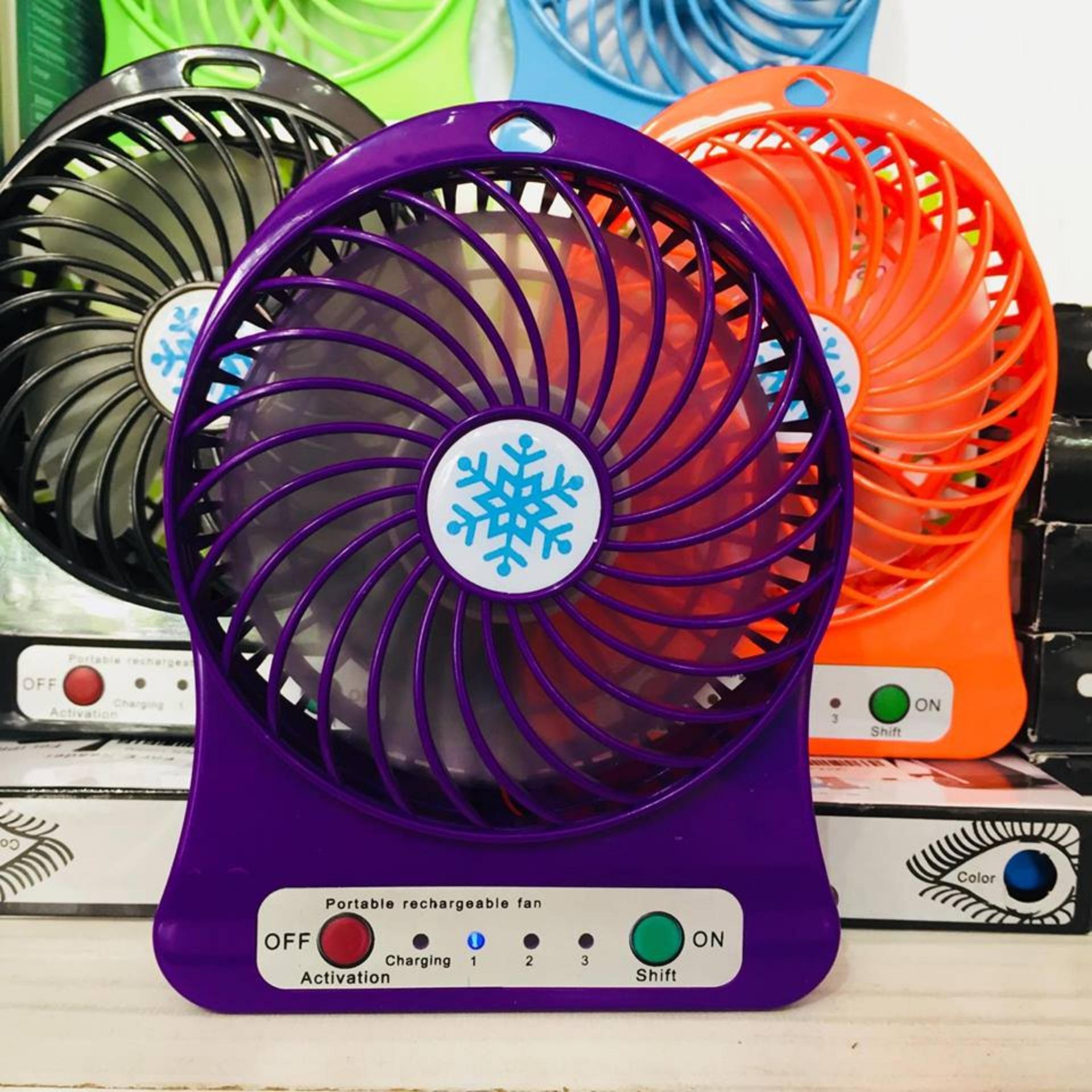 Quạt sạc tích điện mini 3 tốc độ siêu mát Nhật Bản