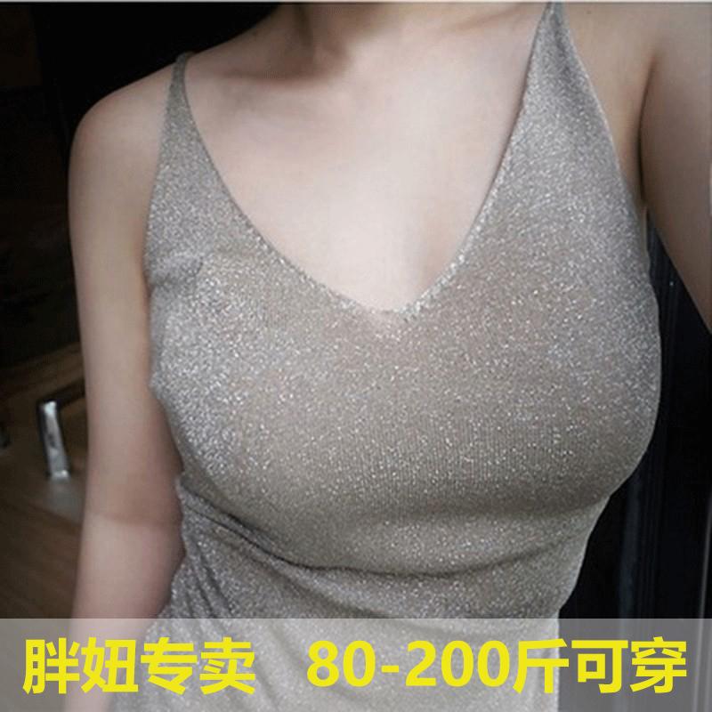 Large - inner - lap sling back - core female external penetrating summer - leakage two shoulders upper garment fat mm spring loose knot bottom 200 jin plus fertilizer vest sling - intl