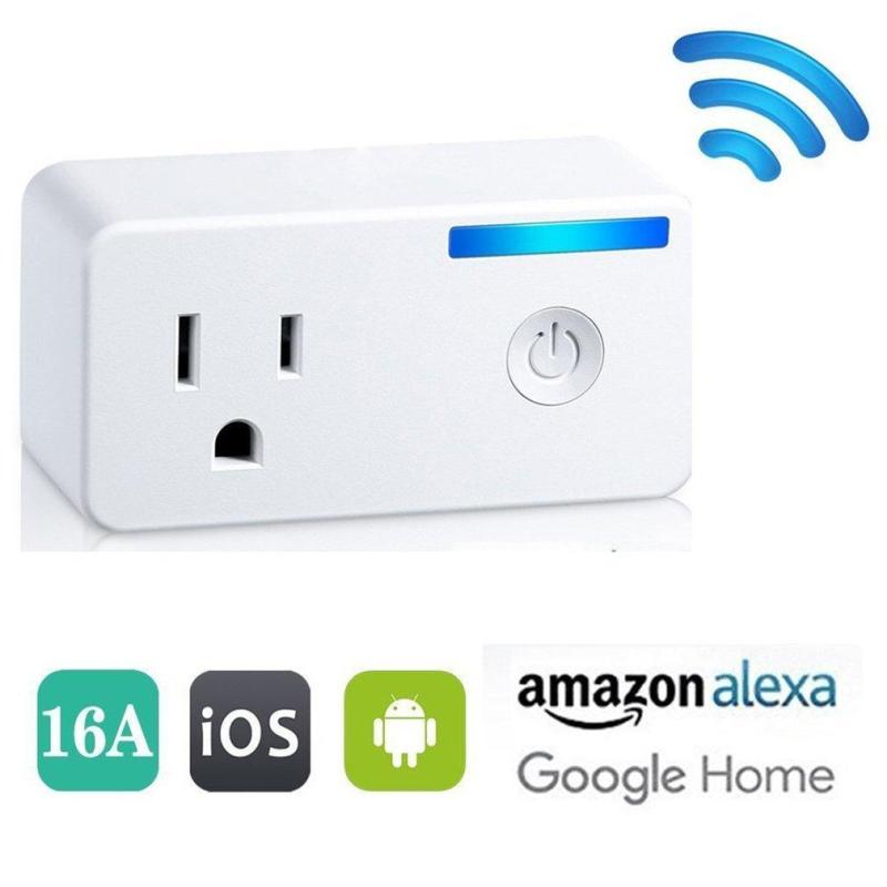 WOND Square Smart Socket Compatible With for Alexa & for Google Home Plug And Play white