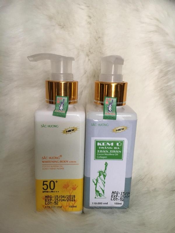 Cặp đôi ủ và dưỡng trắng chống nắng Sắc Hương