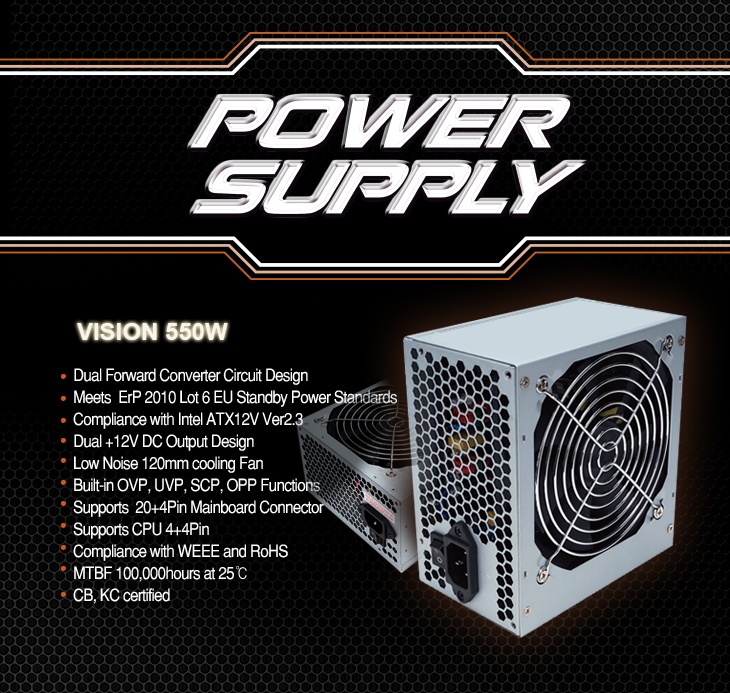 VSP CHÍNH HÃNG GIÁ RẺ VISION - nguon may tinh chuyen game 550w Vision vsp