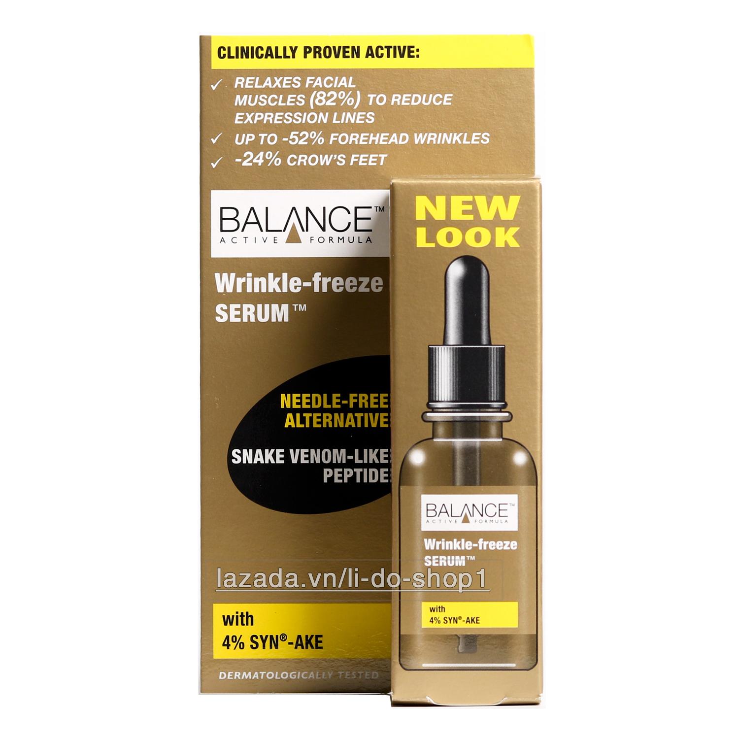 Serum tinh chất trị thâm lão hoá da Balance Wrinkle Freeze 30ml (Nâu)