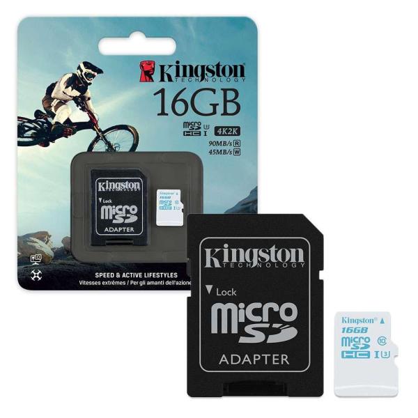 Thẻ Nhớ MicroSDXC Kingston 16GB U3 90MB/80MB