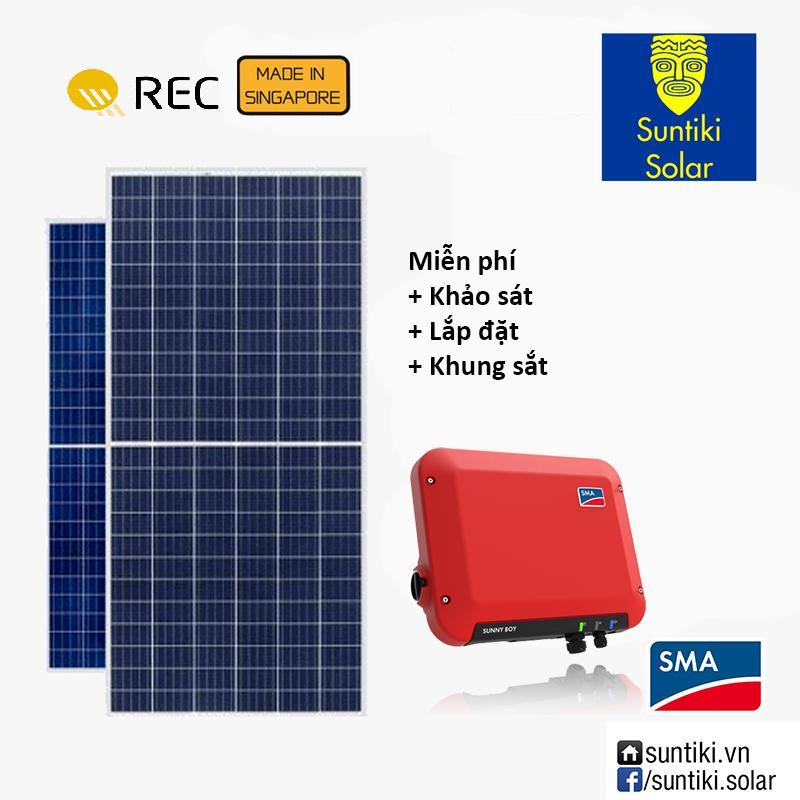 Bảng giá Combo Hệ thống điện năng lượng mặt trời - 3990W (14 tấm pin REC + Máy biến tần SMA)