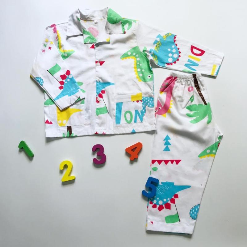 Nơi bán PYJAMA CHO BÉ HÌNH KHỦNG LONG SIZE LỚN 20-40KG