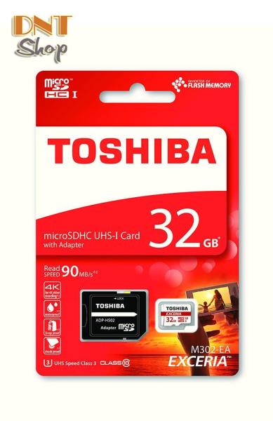 Thẻ nhớ MicroSDHC Toshiba Exceria M302-EA U3 32GB 90MB/s (W:30MB/R:90MB) (THN-M302R0320EA)