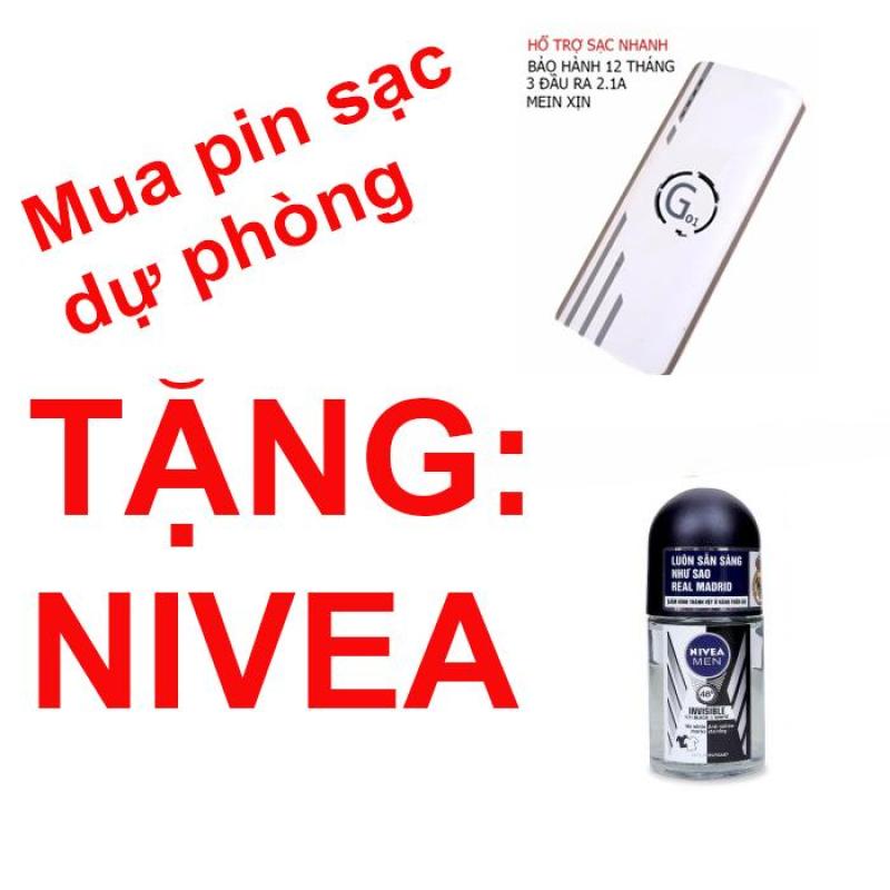 Bảng giá Pin sạc dự phòng G01 Litinum 20000MAH (Trắng) - hổ trợ sạc nhanh + TẶNG 1 LĂN KHỬ MÙI NIVEA MEN Phong Vũ