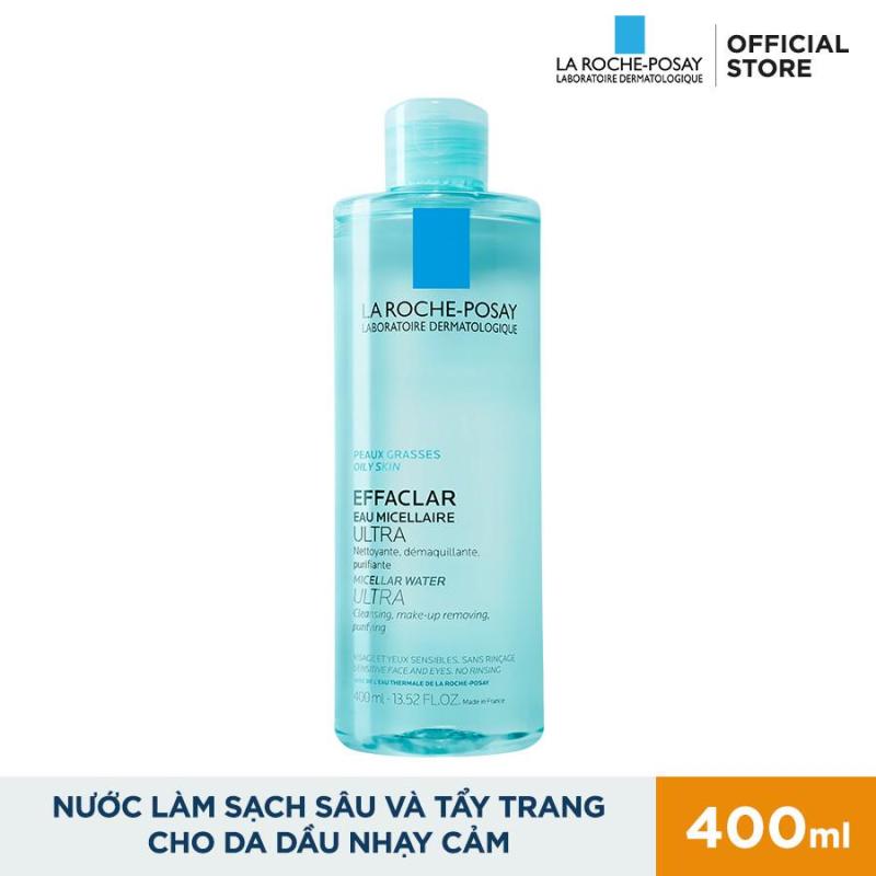 Nước tẩy trang làm sạch sâu và kiểm soát bã nhờn cho da dầu và da mụn La Roche Posay Effaclar Micellar Water Ultra Oily Skin 400ML