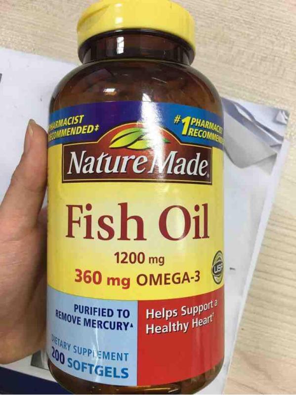 Dầu cá Fish oil Nature Made 1200mg hộp 200v nhập khẩu