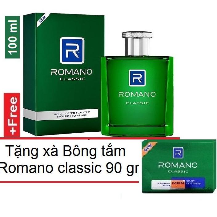 Romano - Nước hoa cao cấp 100 ml + tặng Xà bông tắm 90 gr - Classic