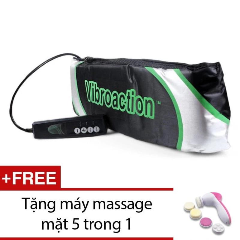 Đai massage vibroactin Giảm Mỡ Bụng (Đen)+Tăng máy mat xa 5 trong 1 nhập khẩu