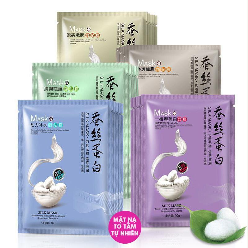 Combo 5 Mặt Nạ Tơ Tằm Silk Mask One Spring (Thảo Dược Thiên Nhiên) nhập khẩu