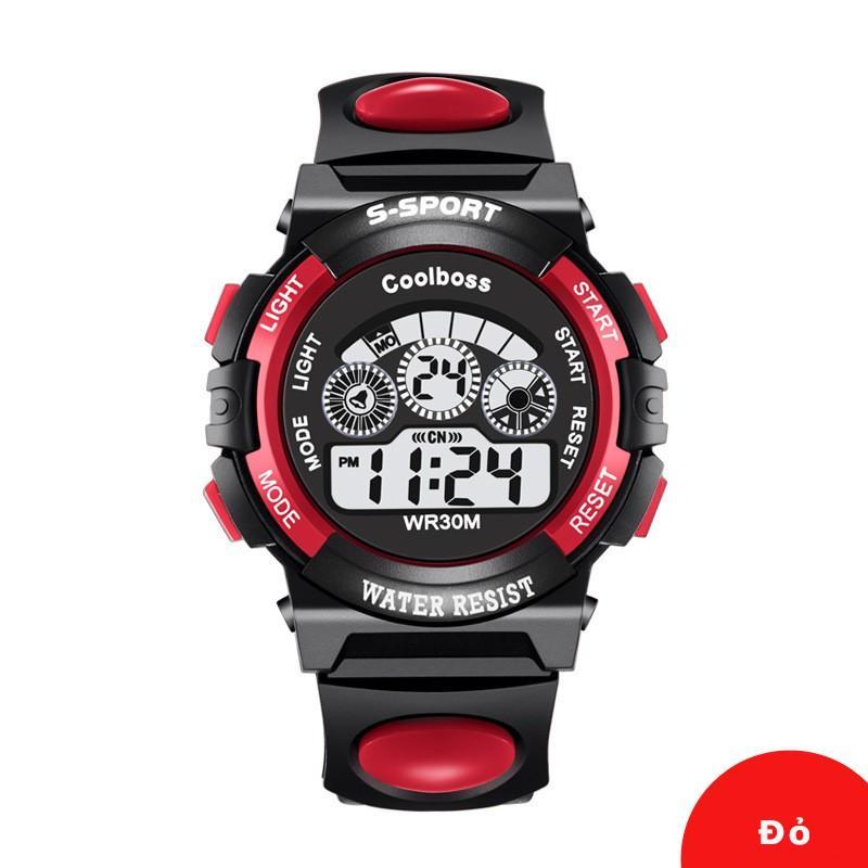 Nơi bán Đồng hồ trẻ em dây cao su Gold time S-sport( Đỏ đen)