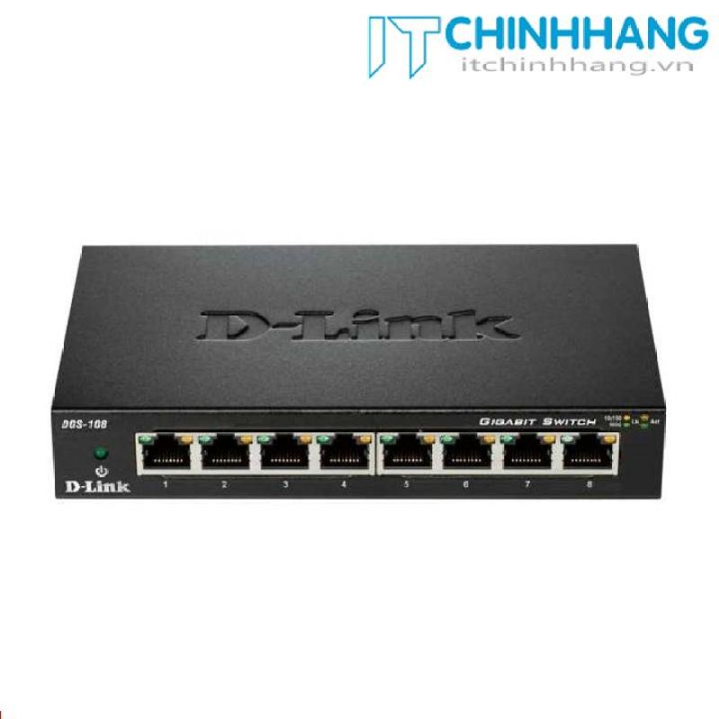 Bảng giá Thiết bị mạng Switch Dlink DGS-108 giga 8-port (Đen) Phong Vũ