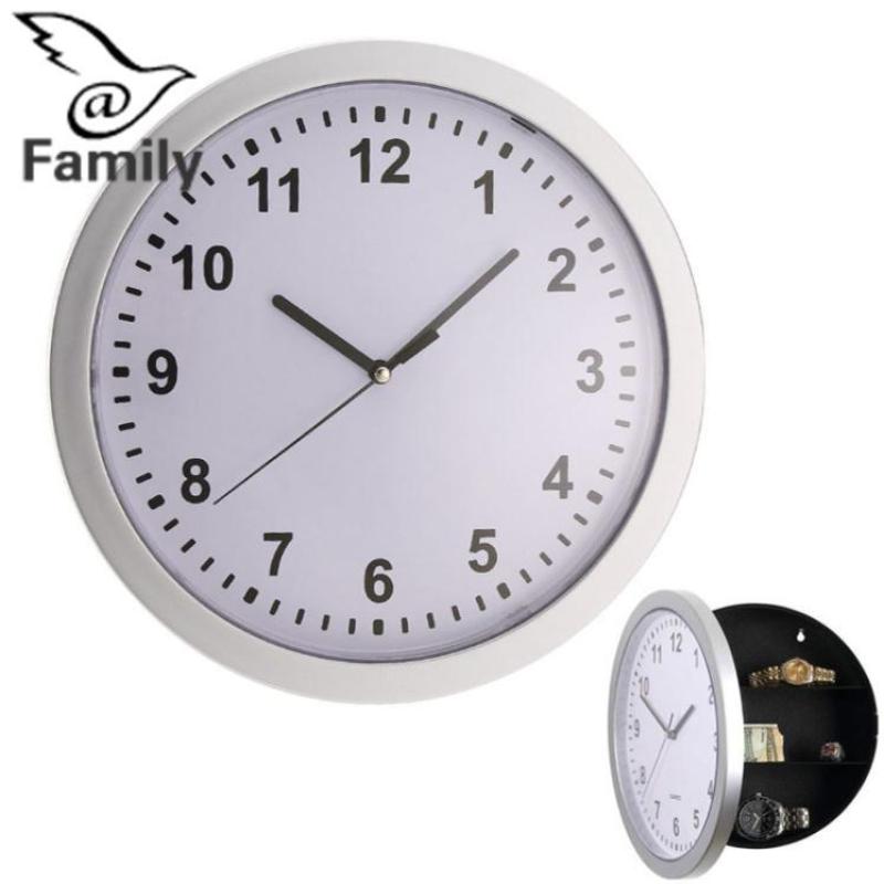 Big Family:Wall Clock Safe Hanging Hidden Money Valuables Home Time Brief Numbers Storage - intl