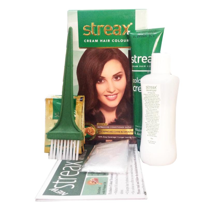 Combo 2 hộp nhuộm tóc Streax nâu Óc Chó