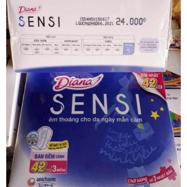 Băng Vệ Sinh Diana Sensi Ban Đêm 42cm