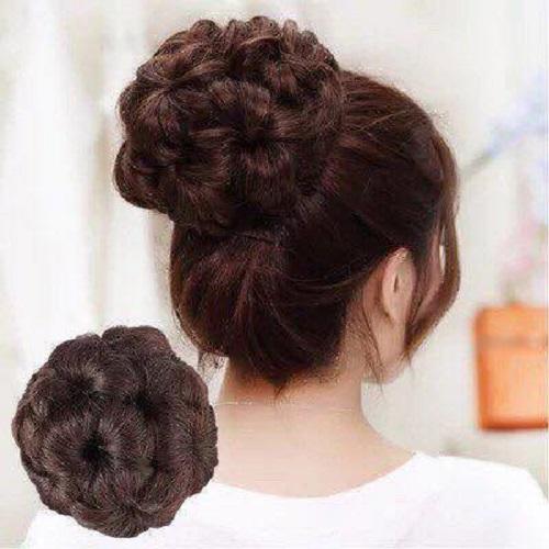 Búi tóc tròn hoa cực đẹp