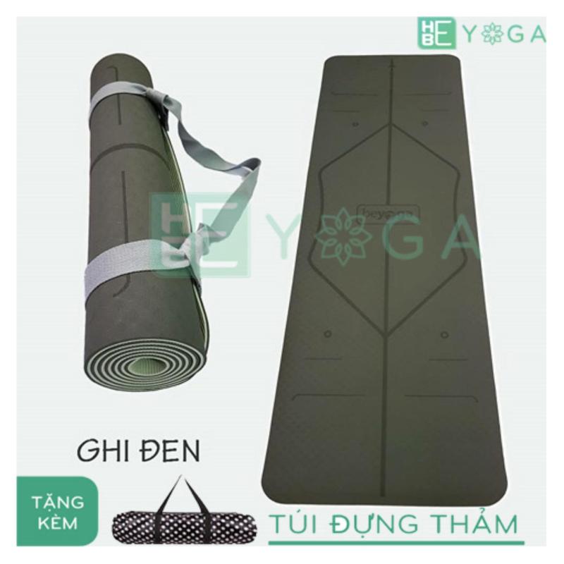 Thảm Tập Yoga TPE Định Tuyến 6mm 2 lớp + kèm túi