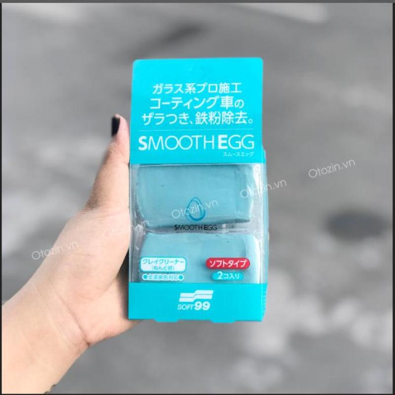 Đất Sét Chuyên Dụng Tẩy Bụi Kim Loại Ô Tô Smooth Egg Clay Bar W-513 Soft99 | Japan