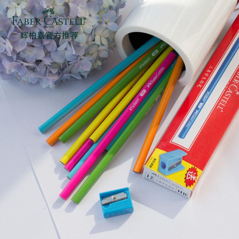 Jerman Faber-Castell 2B/pensil HB TRIANGLE murid menulis berwarna-warni Tongkat anak-anak lukisan 12 kotak
