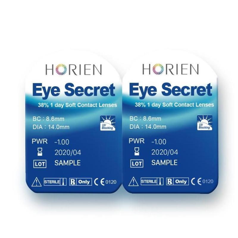(Hàng mẫu-Sample) Combo 5 cặp kính áp tròng không màu dùng 1 ngày Eye Secret (Cận 1-8 độ)