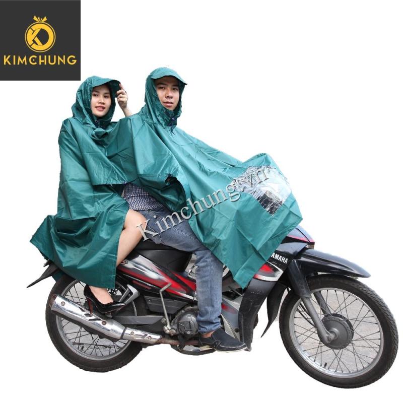 Áo mưa hai đầu đi xe máy vải dù cao cấp, siêu bền, không thấm nước (có kiếng đèn xe)