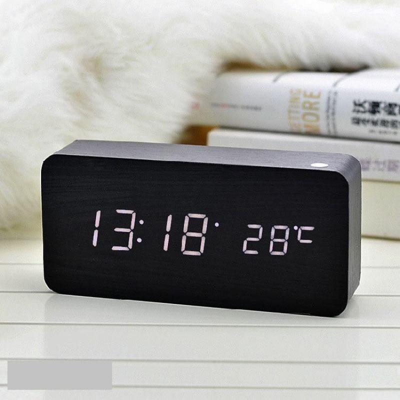Nơi bán Đồng Hồ Gỗ Báo Thức Hình Chữ Nhật Wood LED Digital Desk Alarm