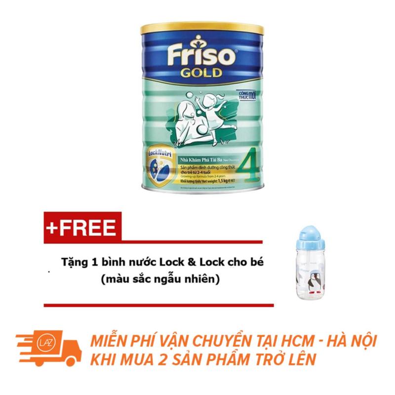 Sữa bột Friso Gold 4 1.5kg + Tặng 1 bình nước Lock&Lock cho bé trị giá 120.000 VND (màu sắc ngẫu nhiên)