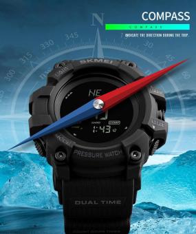Pencari Harga SKMEI Jam Tangan Pria Bermerek Olahraga Countdown Tekanan Kompas Weker Chrono Jam Tangan Digital Tahan Air Blaus Masculino1358-Intl terbaik ...