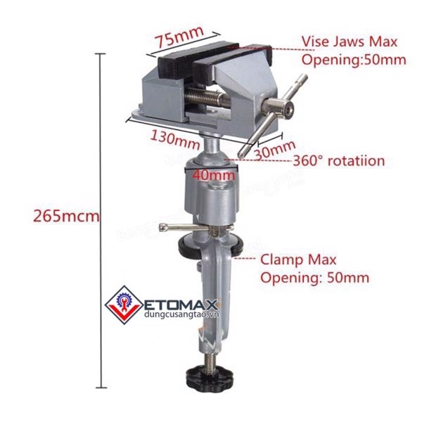 Ê tô kẹp bàn 360 độ v1