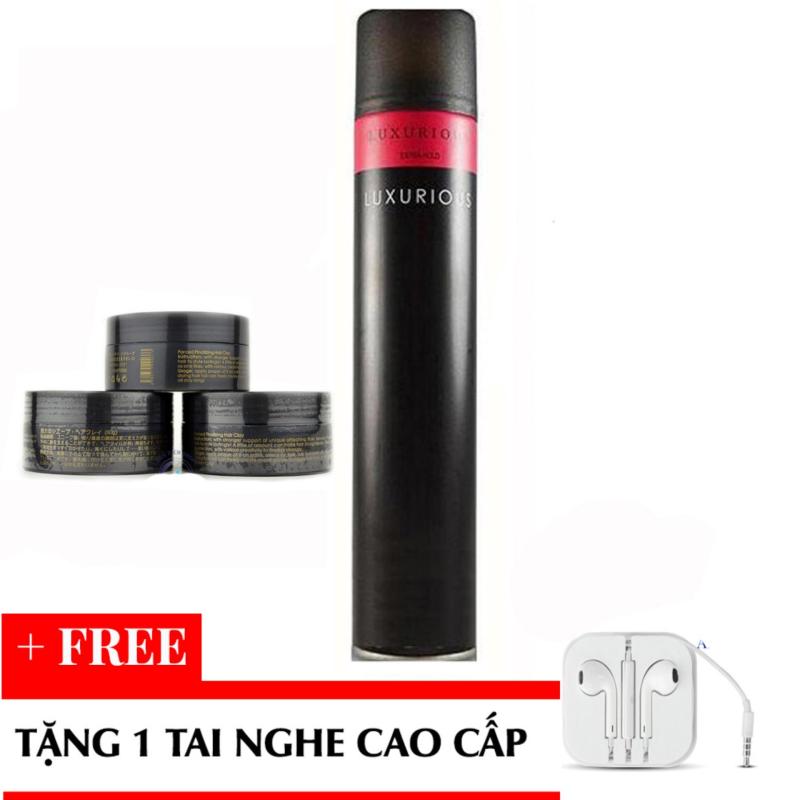 Combo Sáp vuốt tóc Osis và Gôm Luxurious + Tặng 1 tai nghe nhét tai