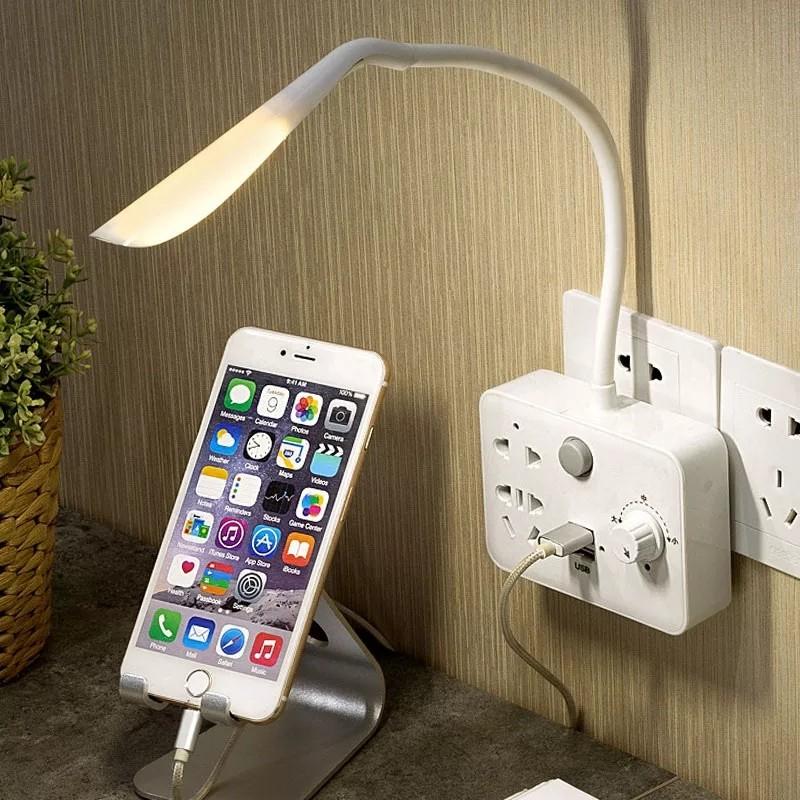 Ổ cắm điện có đèn ngủ led, có sạc pin - Hàng cao cấp xuất khẩu Châu Âu