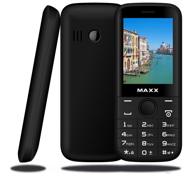 ĐTDĐ MAXX N6610 màn hình cong 2.4 inch, pin khủng 1500 mAh (Đen) - Bảo hành 12 tháng