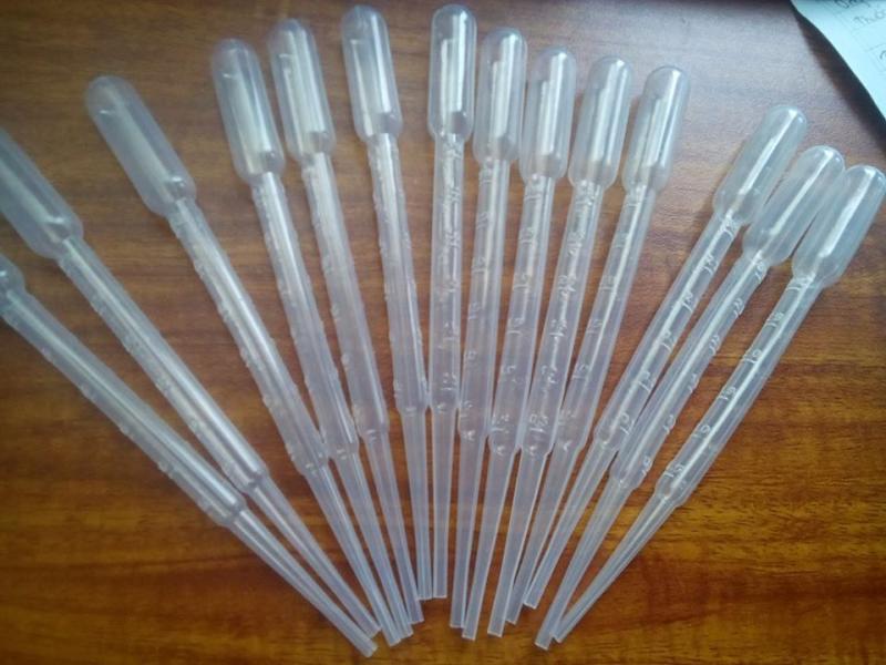 Pipet pasteur 3.0ml - Đóng gói: túi 100 cái
