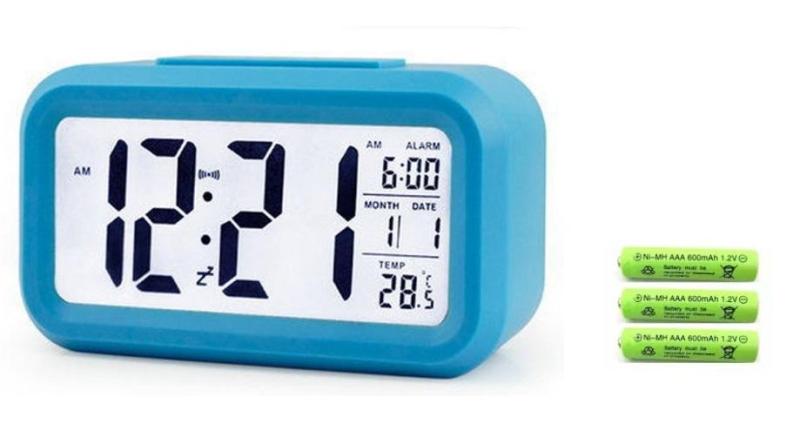 Nơi bán Đồng Hồ Điện Tử Để Bàn Có Đèn LED, Báo Thức, Đo Nhiệt Độ + 3 Pin Đũa Sạc AAA ( Lắp Cho Đồng Hồ Sạc Lại Được )