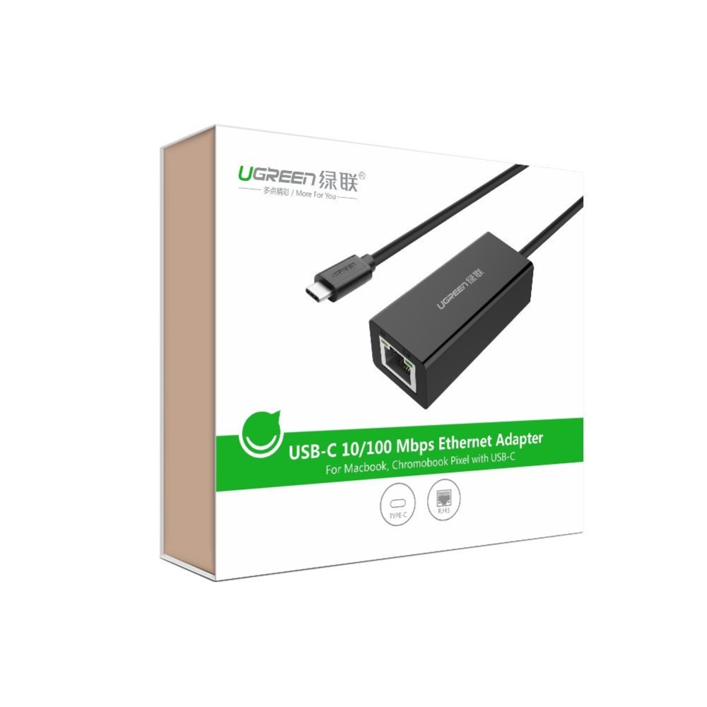 Bộ chuyển đổi USB Type C sang LAN 10 100 Mbps Ethernet dài 40CM UGREEN 30287 - Hàng chính hãng 9