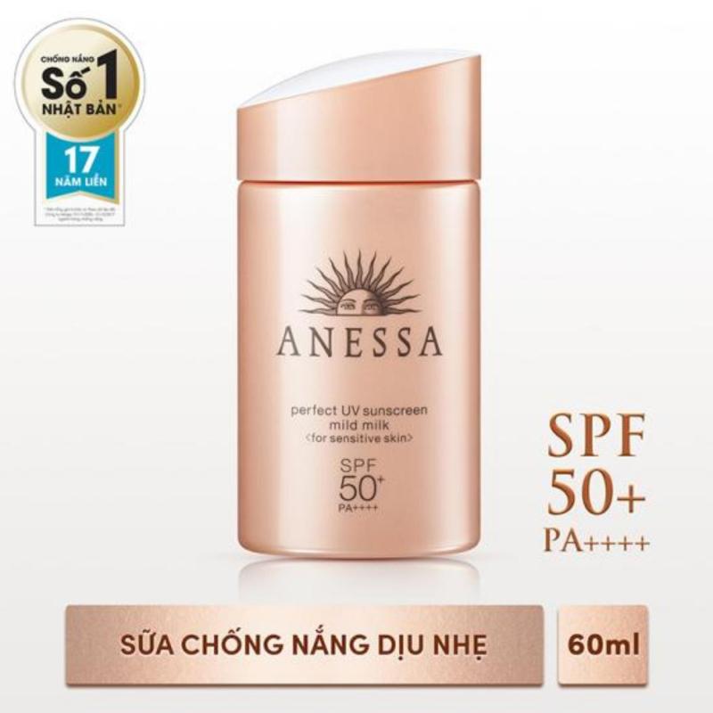 Sữa chống nắng dành cho da nhạy cảm Anessa mild milk SPF50+ 60ml