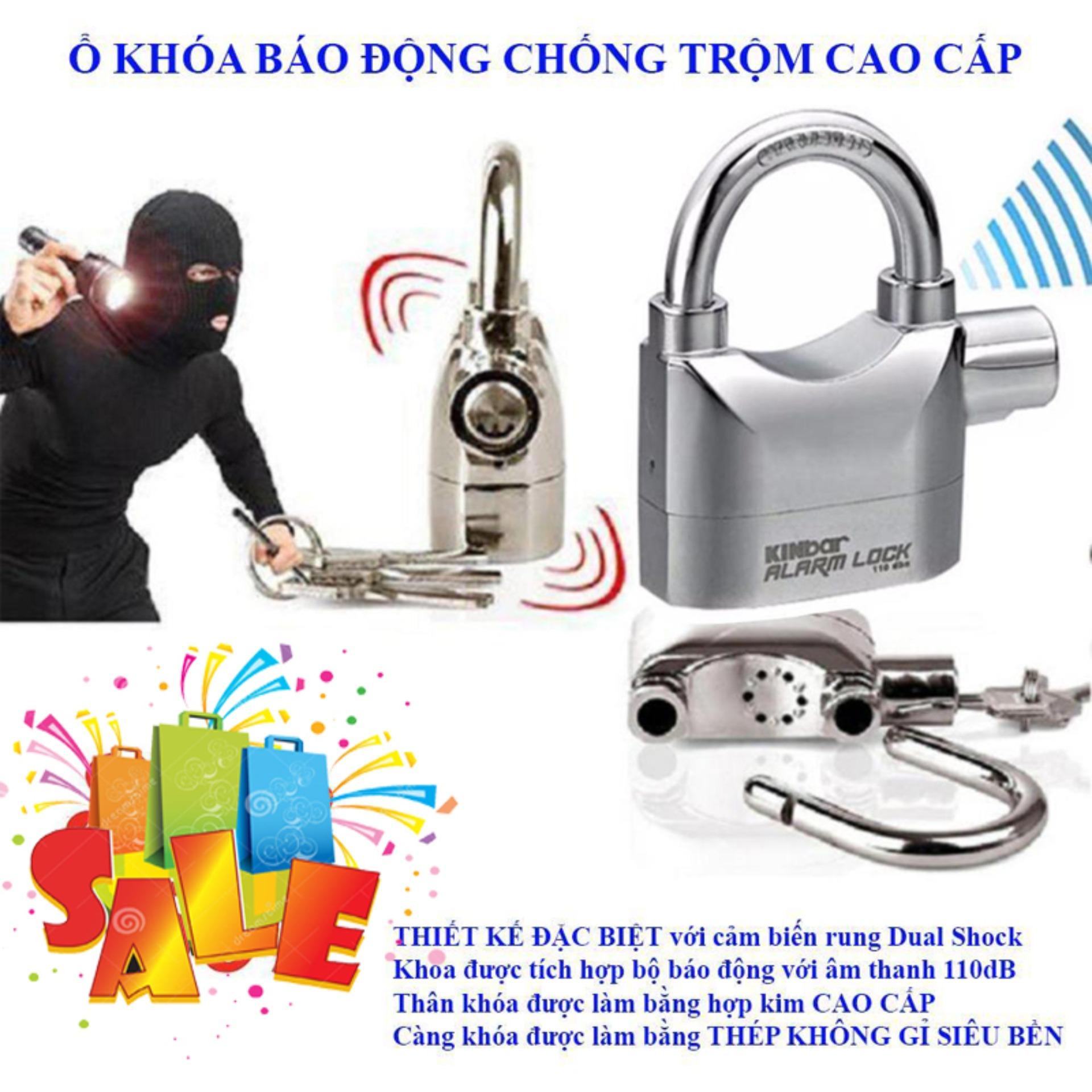 Khóa Chống Trộm Có Còi Báo Động, Mua Ngay Ổ Khóa Báo Động Chống Trộm Thông Minh, Chất Liệu Thép Inox Chống Cắt, Còi Hú To, Bh Uy Tín 1 Đổi 1 Bởi Kingtech-Sg
