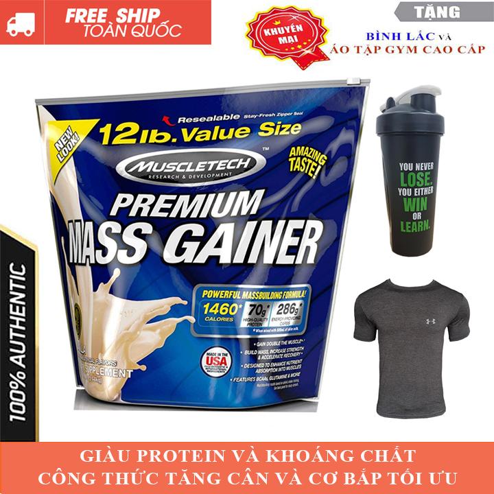 Sữa tăng cân tăng cơ Premium Mass Gainer của Muscle Tech hương Vanilla bịch 5.4 kg - Nhập khẩu chính hãng nhập khẩu