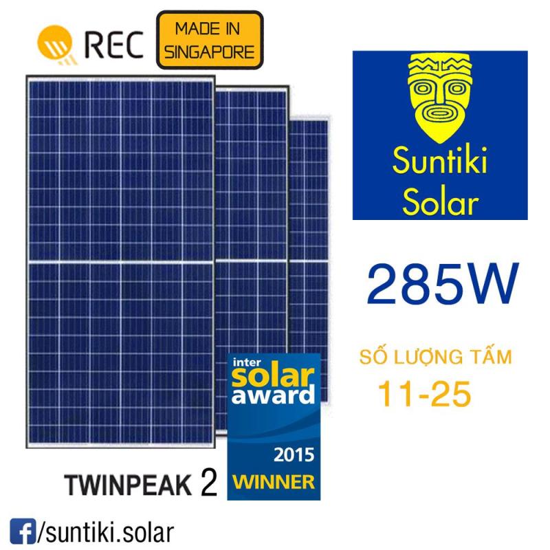 Bảng giá Tấm pin năng lượng mặt trời REC (Solar Panels) 285W ( 11 ĐẾN 25 )