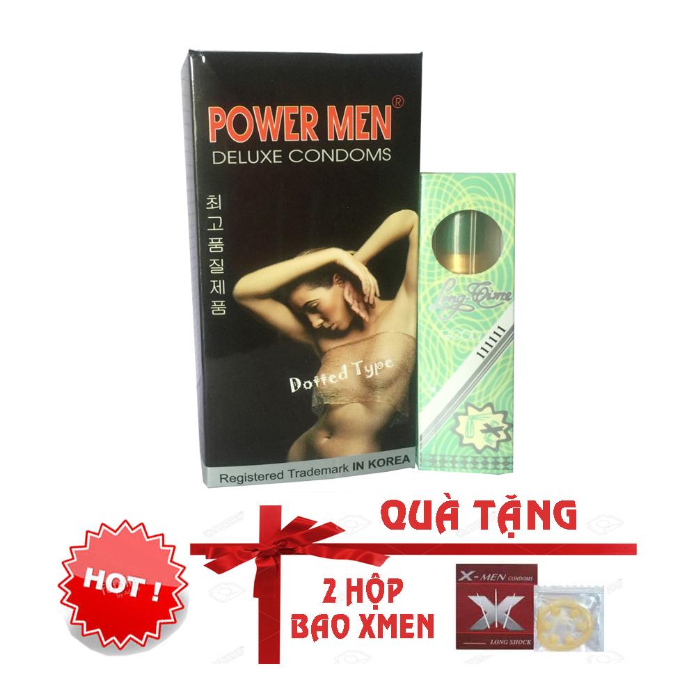 BỘ SẢN PHẨM 1 CHAI XỊT NGỰA KÉO XE + 1 HỘP BCS POWERMEN DOTTED (Tặng ngay 2 bao Xmen)