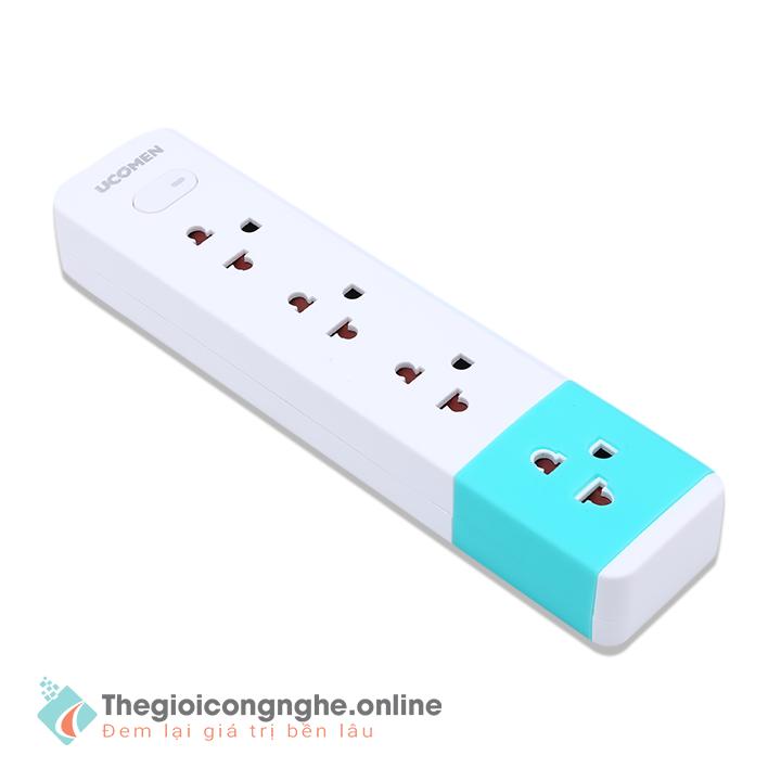 Ổ cắm điện AN TOÀN UCOMEN 04 lỗ chuẩn CHÂU ÂU dây 3 mét