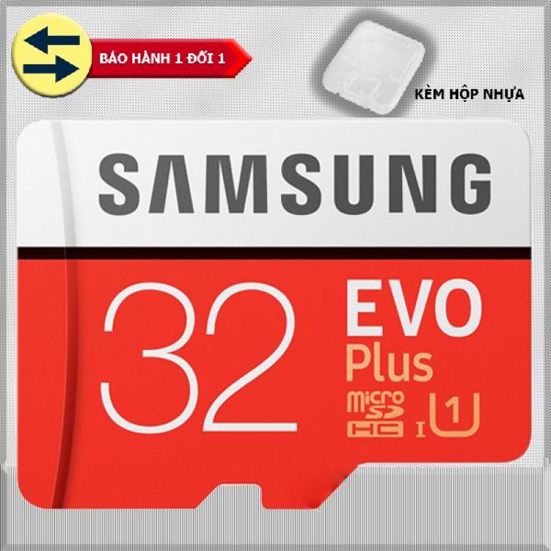 Thẻ nhớ 32gb tốc độ cao Up to 95mb/s MicroSDHC Samsung EVO Plus (đỏ ) thẻ + Hộp nhựa