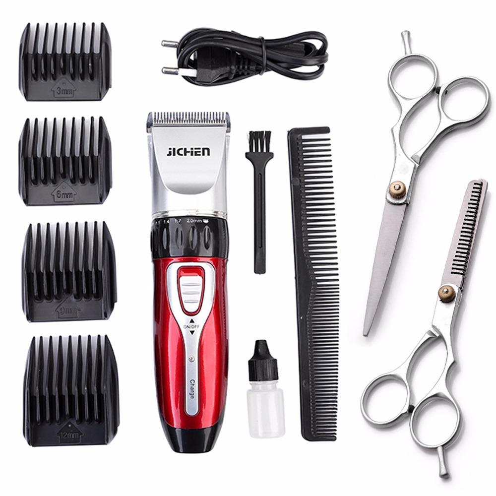 Tông Đơ Cắt Tóc Gia Đình JICHEN Tặng Kèm 2 Kéo Cắt kéo Tỉa giá rẻ
