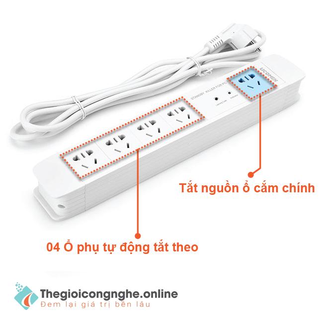 Ổ cắm điện Thông Minh, 01 ổ Chính, 04 ổ Phụ - CAO CẤP