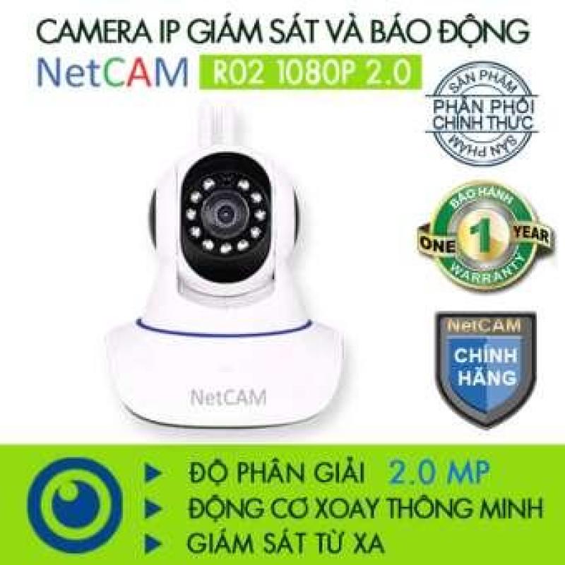 Camera IP WiFi giám sát và báo động Netcam R02 1080P 2.0 (Trắng)