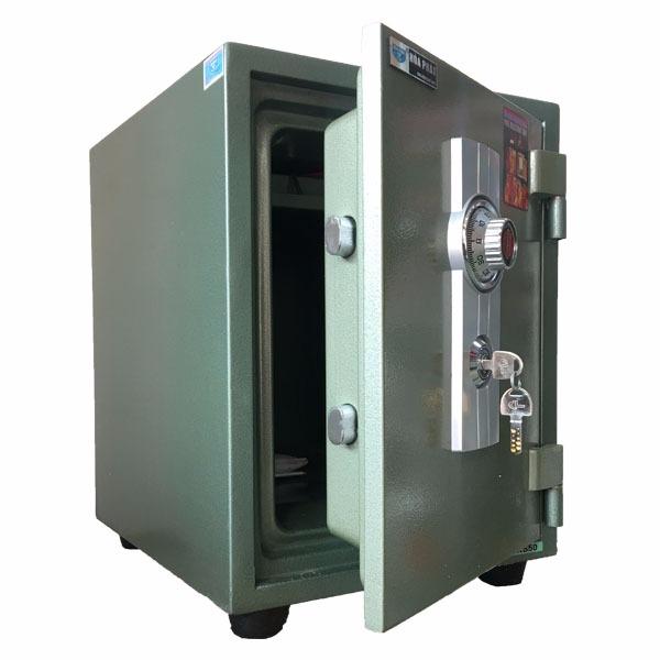 Két sắt chống cháy Hoà Phát KS50 Đứng (khoá cơ đổi mã chống dò)